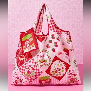 Strawberry Shortcake Patchwork Print Oversized Tote Bag NEW 🏷️